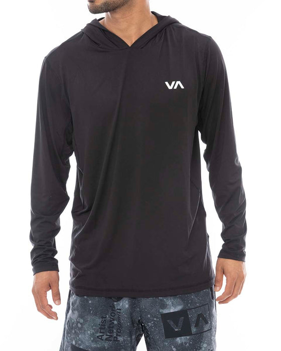 【送料無料】RVCA SPORT メンズ SPORT VENT LS HOOD パーカー BLK 【2024年秋冬モデル】