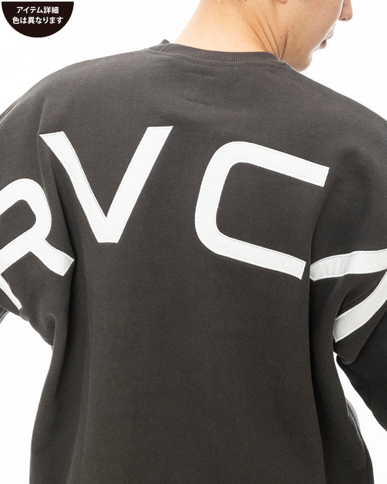 RVCA メンズ FAKE RVCA CR トレーナー BLC 【2024年秋冬モデル】 2XL / BLC