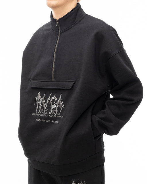 RVCA メンズ METALURGY ZIP パーカー BLK 【2024年秋冬モデル】 L / BLK