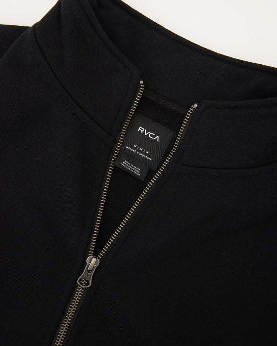 RVCA メンズ METALURGY ZIP パーカー BLK 【2024年秋冬モデル】 L / BLK