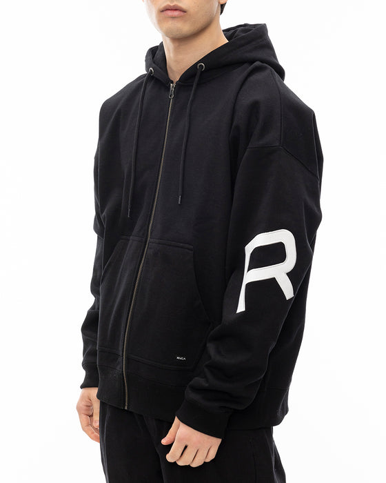 RVCA メンズ FAKE RVCA ZIP HD パーカー BLK 【2024年秋冬モデル】 XL / BLK