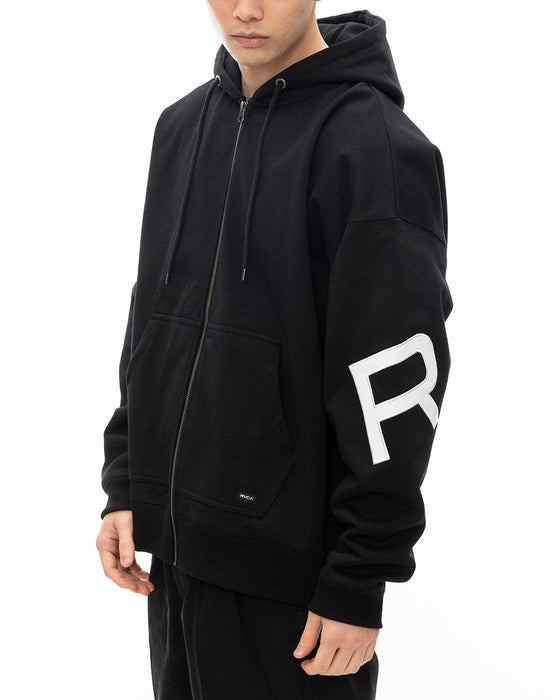 RVCA メンズ FAKE RVCA ZIP HD パーカー BLK 【2024年秋冬モデル】 XL / BLK