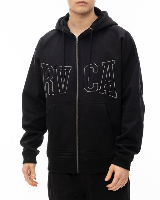 RVCA メンズ RVCA STICH ZIP HD パーカー BLK 【2024年秋冬モデル】 L / BLK