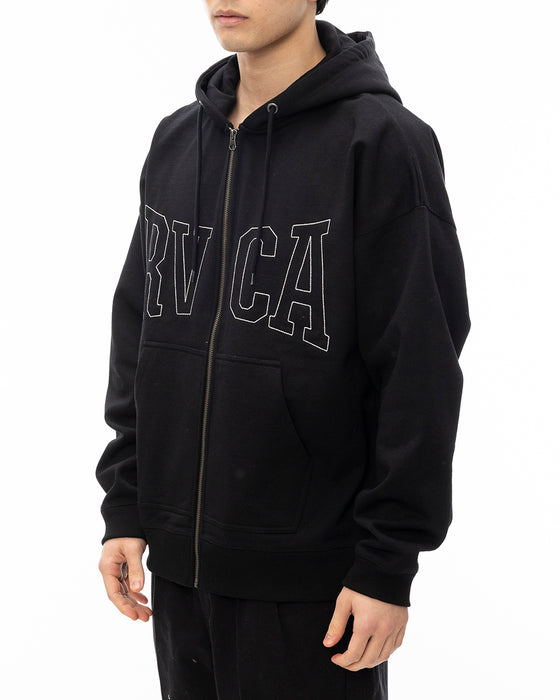 RVCA メンズ RVCA STICH ZIP HD パーカー BLK 【2024年秋冬モデル】 L / BLK