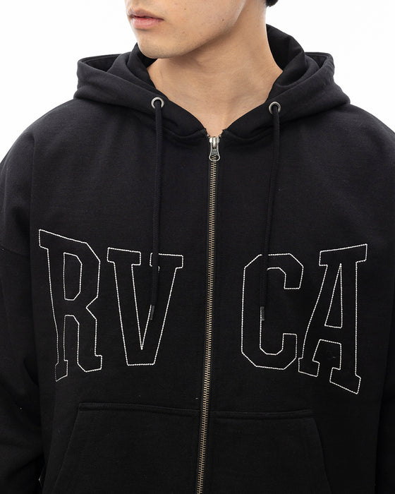 RVCA メンズ RVCA STICH ZIP HD パーカー BLK 【2024年秋冬モデル】 L / BLK