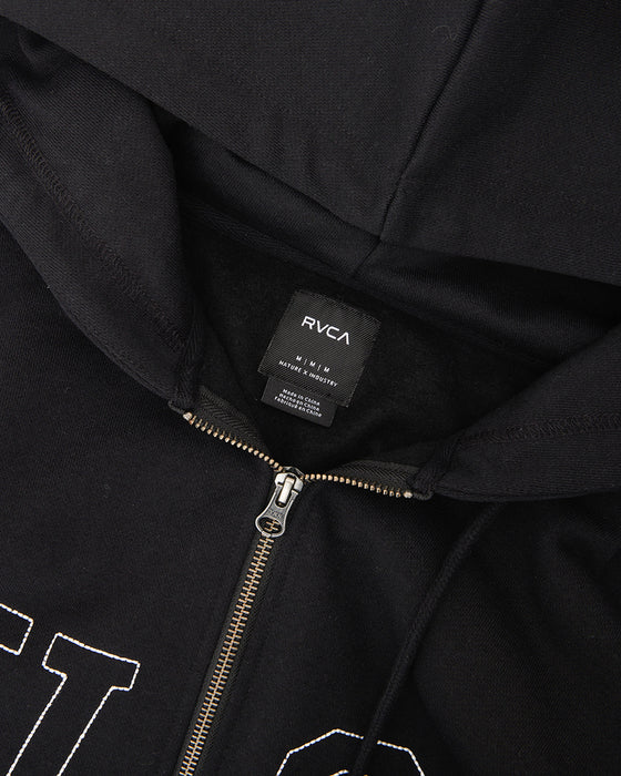 RVCA メンズ RVCA STICH ZIP HD パーカー BLK 【2024年秋冬モデル】 L / BLK