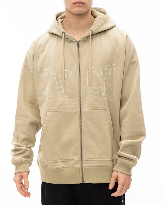 【OUTLET】RVCA メンズ RVCA STICH ZIP HD パーカー KHA 【2024年秋冬モデル】