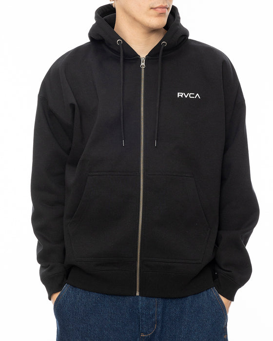 RVCA メンズ TRANSISTOR ZIP HD パーカー BLK 【2024年秋冬モデル】 XL / BLK