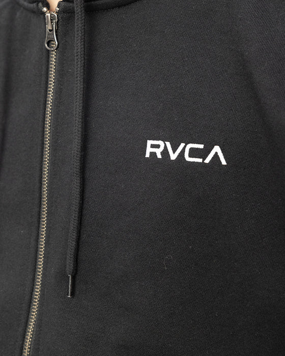 RVCA メンズ TRANSISTOR ZIP HD パーカー BLK 【2024年秋冬モデル】 XL / BLK