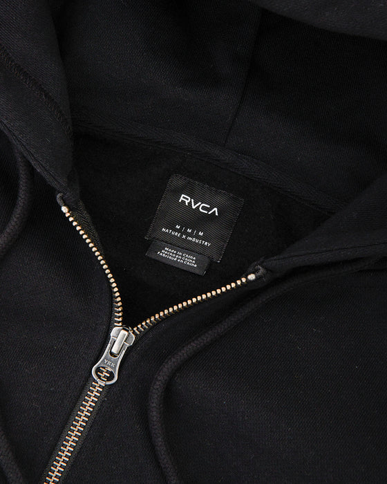 RVCA メンズ TRANSISTOR ZIP HD パーカー BLK 【2024年秋冬モデル】 XL / BLK