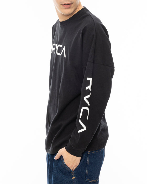 RVCA メンズ BIG RVCA LT ロンＴ BLK 【2024年秋冬モデル】 XL / BLK