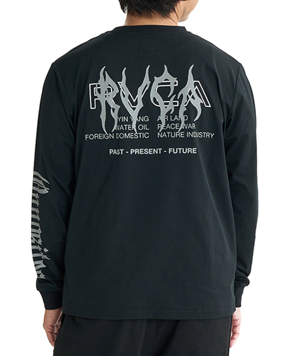 【OUTLET】RVCA メンズ REGULAR FIT LS TEE ロンＴ BLK 【2024年冬モデル】