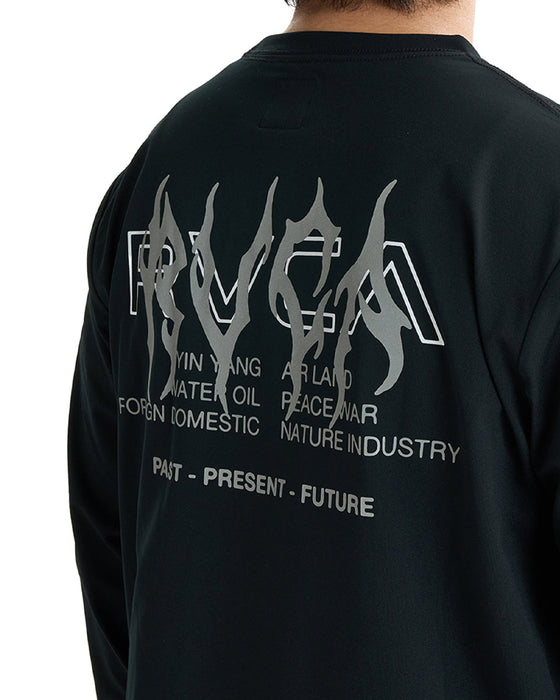 【OUTLET】RVCA メンズ REGULAR FIT LS TEE ロンＴ BLK 【2024年冬モデル】