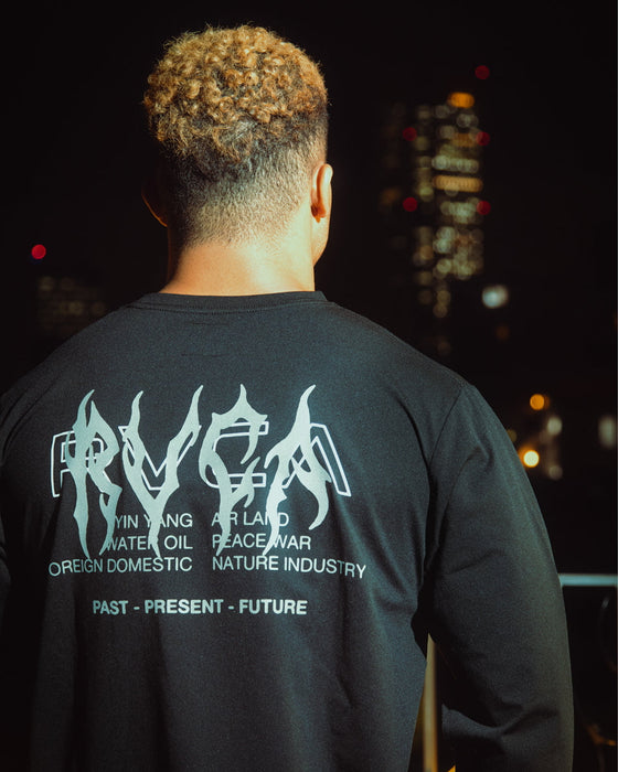 【OUTLET】RVCA メンズ REGULAR FIT LS TEE ロンＴ BLK 【2024年冬モデル】