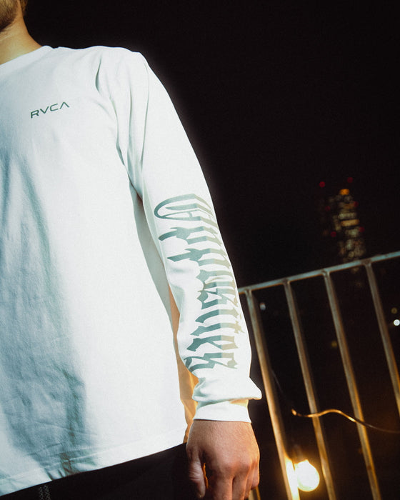 【OUTLET】RVCA メンズ REGULAR FIT LS TEE ロンＴ BLK 【2024年冬モデル】