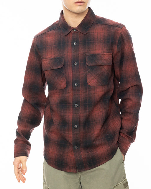 RVCA メンズ DAYSHIFT FLANNEL LS 長袖シャツ RDE 【2024年秋冬モデル】 XL / RDE