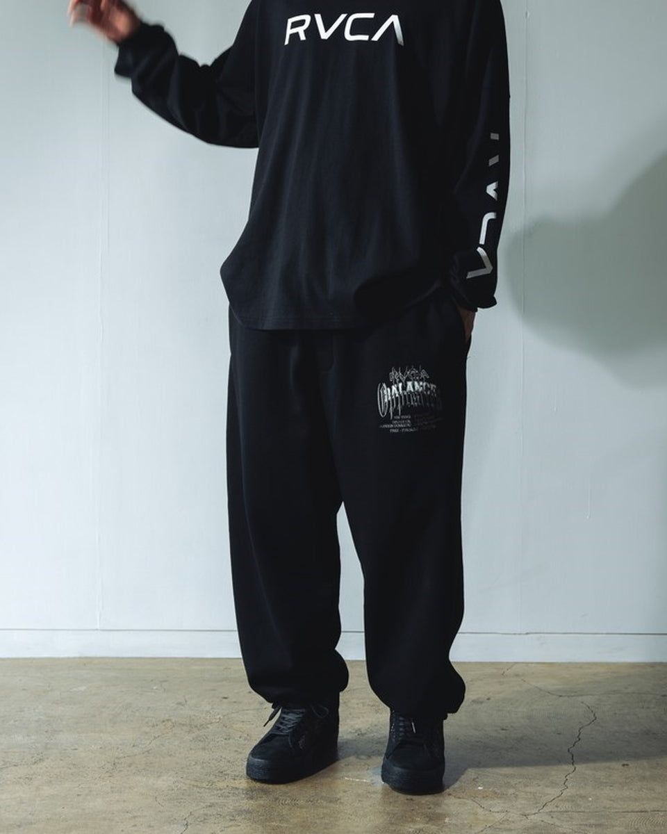 OUTLET】RVCA メンズ METALURGY PT セットアップボトムス BLK 【2024年