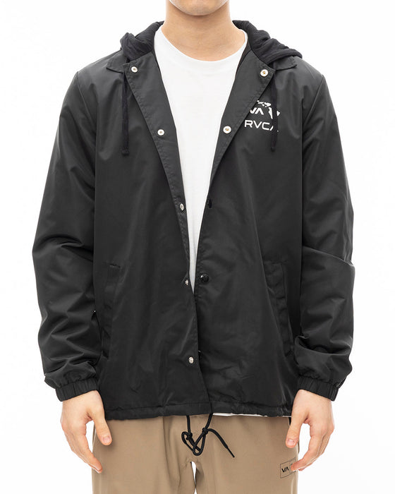 【OUTLET】RVCA メンズ ISLAND HEX COACHES J ジャケット BLK 【2024年秋冬モデル】