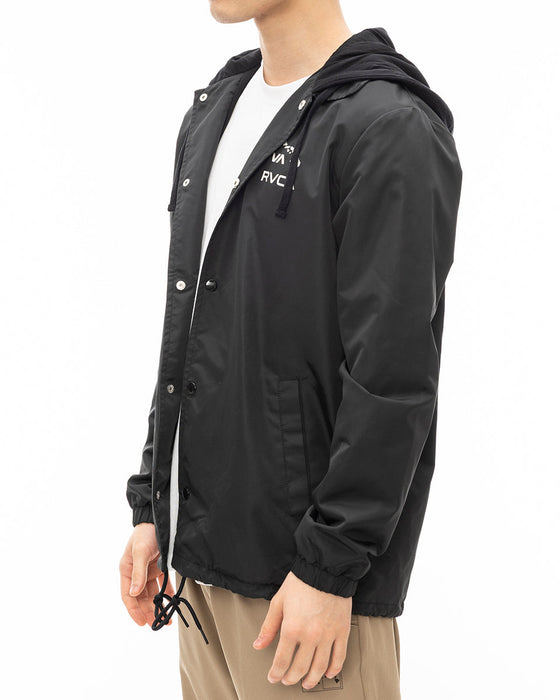 【OUTLET】RVCA メンズ ISLAND HEX COACHES J ジャケット BLK 【2024年秋冬モデル】