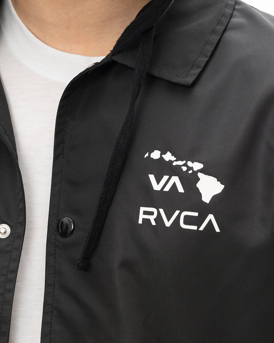 【OUTLET】RVCA メンズ ISLAND HEX COACHES J ジャケット BLK 【2024年秋冬モデル】