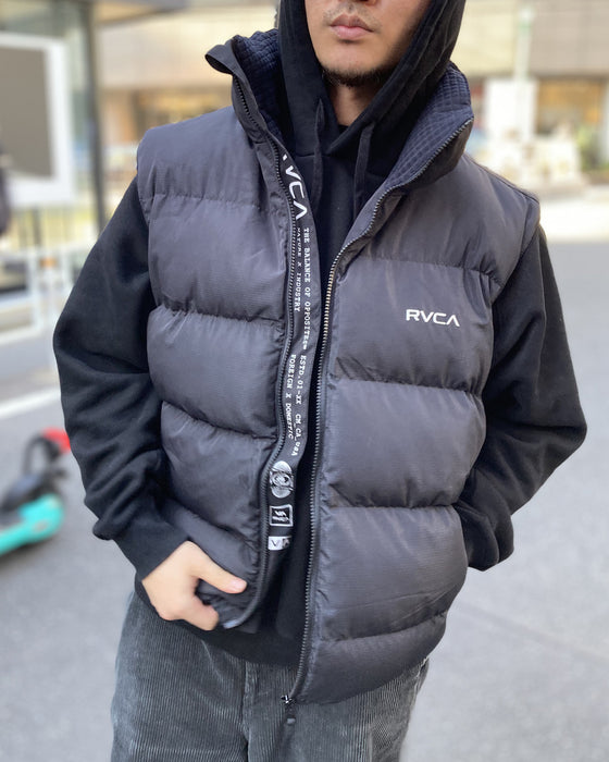 RVCA メンズ RVCA PUFFER VEST ジャケット BLK 【2024年秋冬モデル】