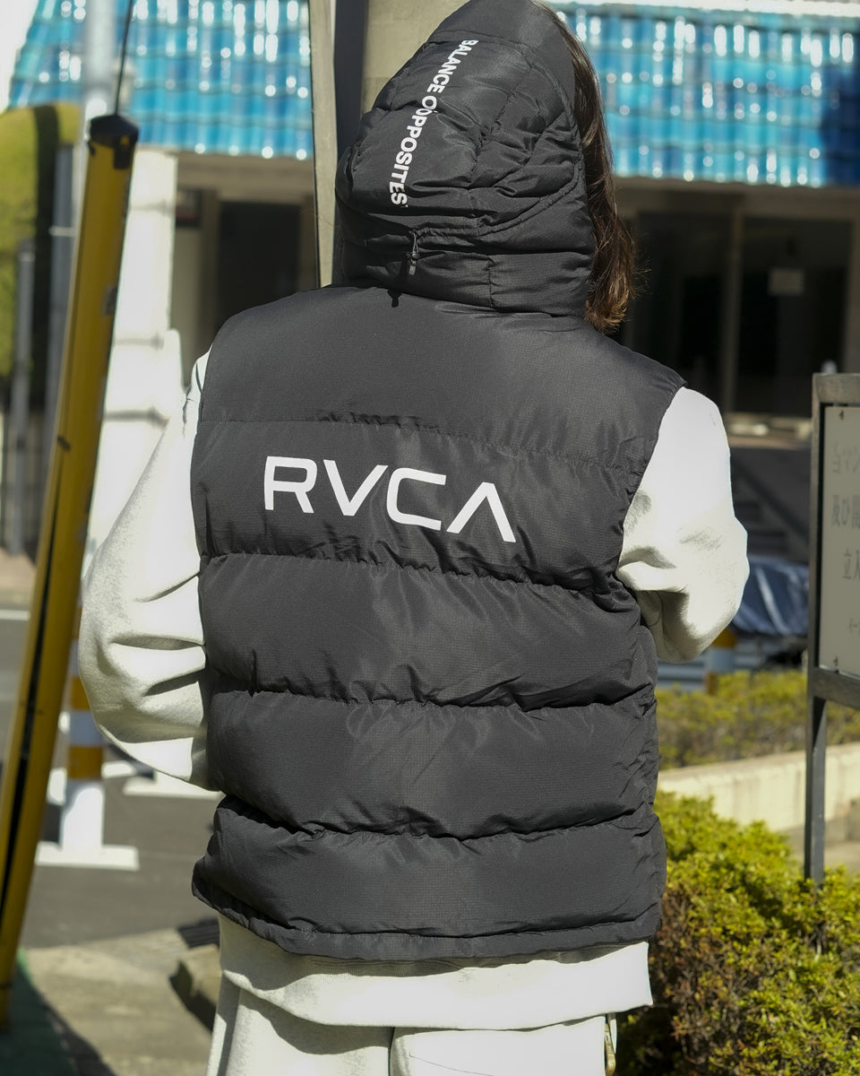 OUTLET】RVCA メンズ RVCA PUFFER VEST ジャケット BLK 【2024年秋冬