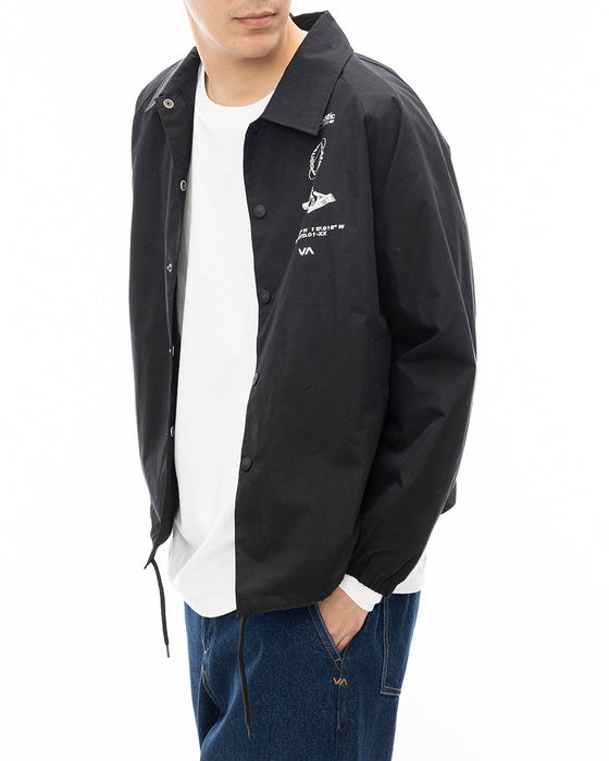 RVCA メンズ UP SS COACH JKT ジャケット BLK 【2024年秋冬モデル】 L / BLK