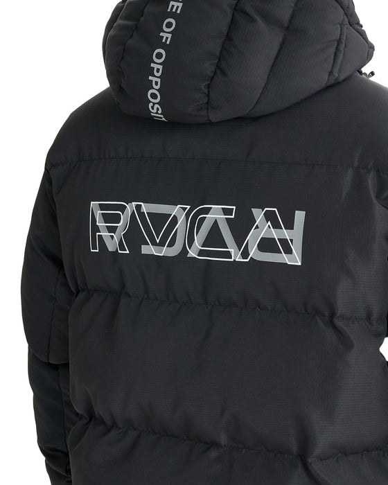 RVCA メンズ 【RVCAxAZUL BY MOUSSY】 RVCA X AZUL PUFFER JACKET ジャケット BLK 【2024年冬モデル】