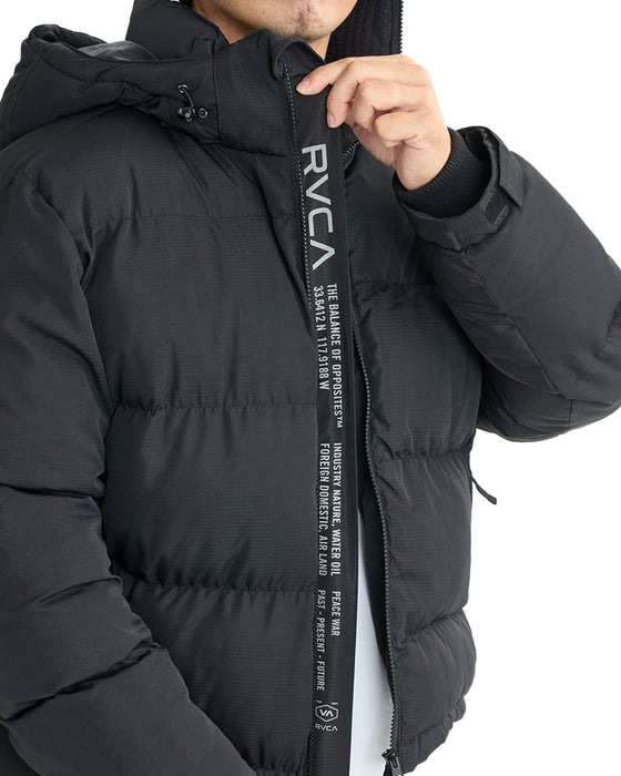 RVCA メンズ 【RVCAxAZUL BY MOUSSY】 RVCA X AZUL PUFFER JACKET ジャケット BLK 【2024年冬モデル】