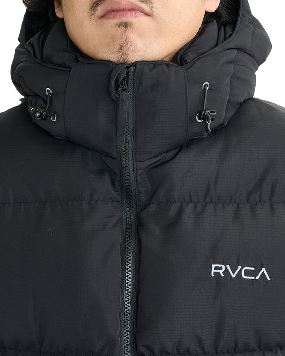 RVCA メンズ 【RVCAxAZUL BY MOUSSY】 RVCA X AZUL PUFFER JACKET ジャケット BLK 【2024年冬モデル】