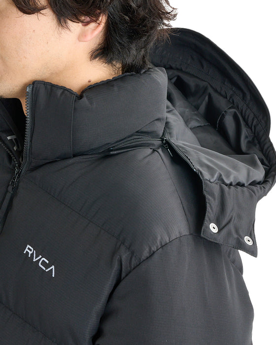 RVCA メンズ 【RVCAxAZUL BY MOUSSY】 RVCA X AZUL PUFFER JACKET ジャケット BLK 【2024年冬モデル】