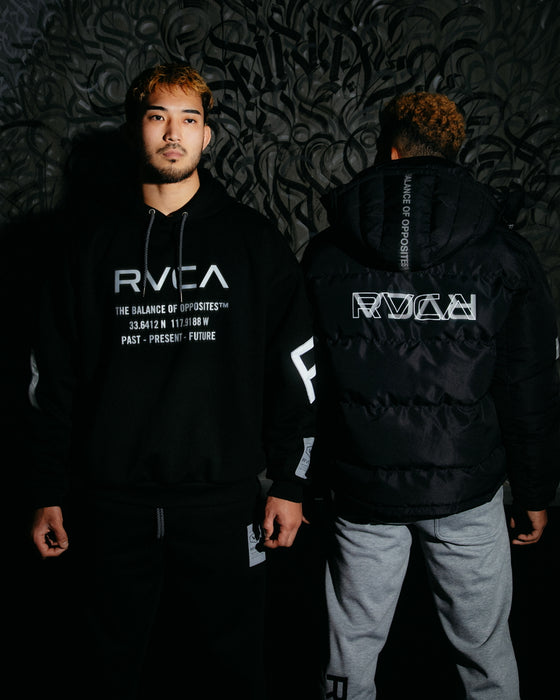 RVCA メンズ 【RVCAxAZUL BY MOUSSY】 RVCA X AZUL PUFFER JACKET ジャケット BLK 【2024年冬モデル】