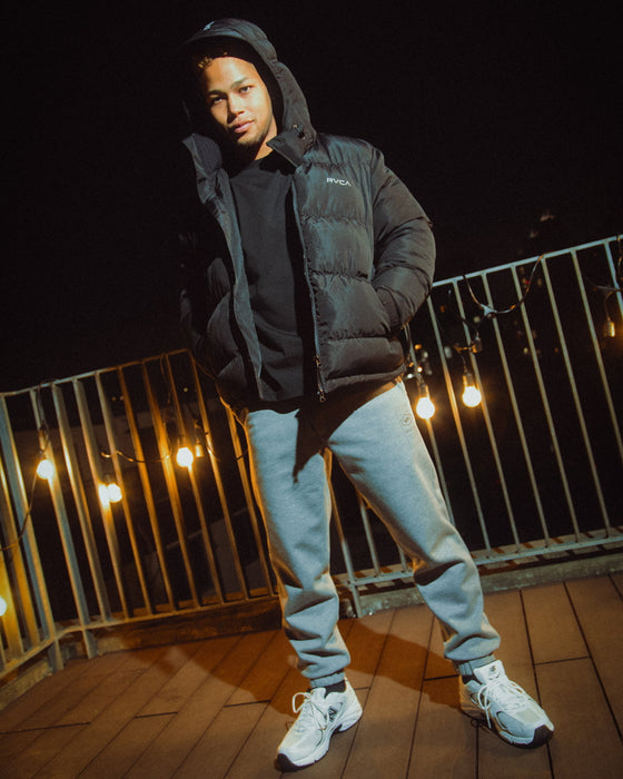 【OUTLET】RVCA メンズ PUFFER JACKET ジャケット BLK 【2024年冬モデル】