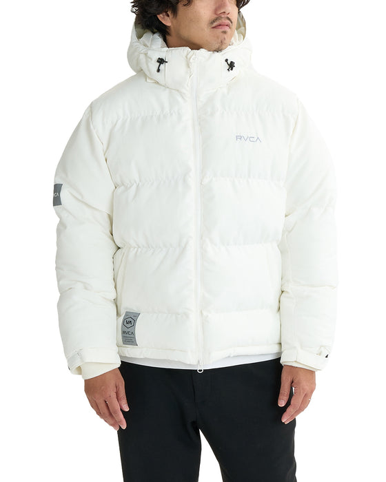 RVCA メンズ 【RVCAxAZUL BY MOUSSY】 RVCA X AZUL PUFFER JACKET ジャケット WHT 【2024年冬モデル】