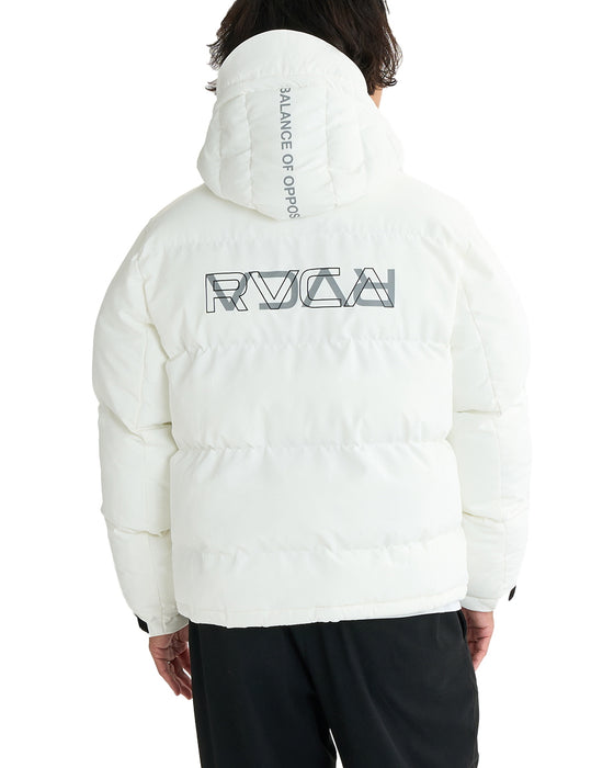 RVCA メンズ 【RVCAxAZUL BY MOUSSY】 RVCA X AZUL PUFFER JACKET ジャケット WHT 【2024年冬モデル】