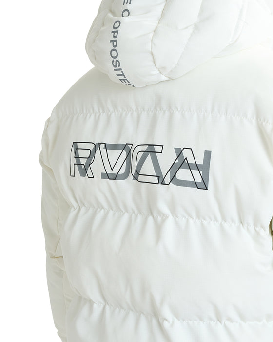 RVCA メンズ 【RVCAxAZUL BY MOUSSY】 RVCA X AZUL PUFFER JACKET ジャケット WHT 【2024年冬モデル】