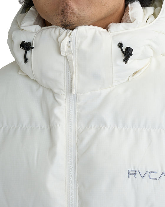 RVCA メンズ 【RVCAxAZUL BY MOUSSY】 RVCA X AZUL PUFFER JACKET ジャケット WHT 【2024年冬モデル】