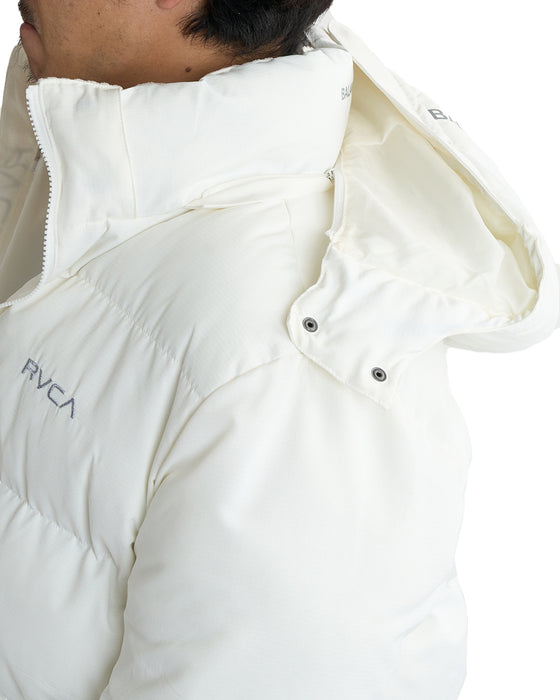 RVCA メンズ 【RVCAxAZUL BY MOUSSY】 RVCA X AZUL PUFFER JACKET ジャケット WHT 【2024年冬モデル】