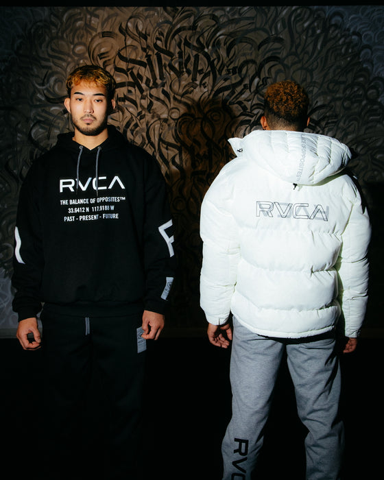 RVCA メンズ 【RVCAxAZUL BY MOUSSY】 RVCA X AZUL PUFFER JACKET ジャケット WHT 【2024年冬モデル】