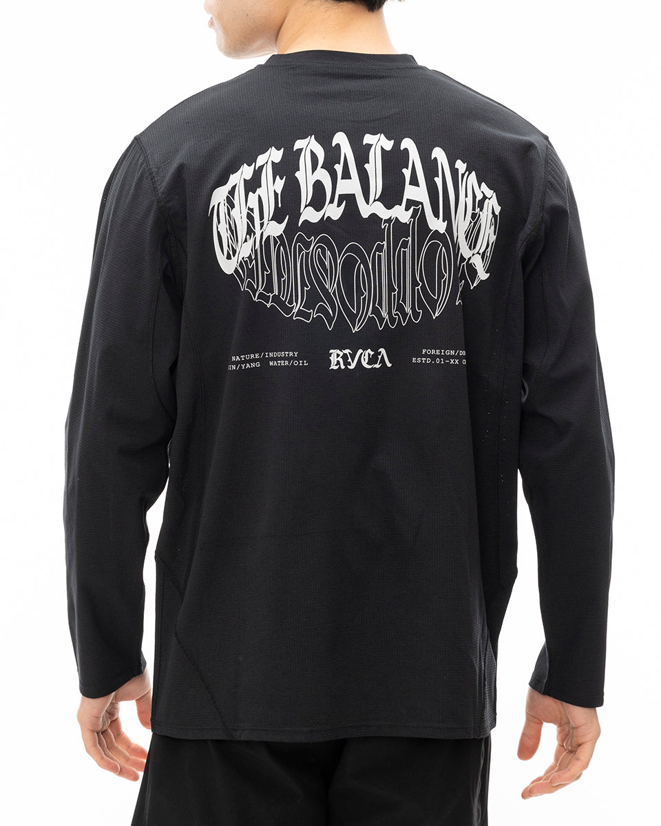 OUTLET】RVCA メンズ BALANCE BULGE LT ロンT BLK 【2024年秋冬モデル】