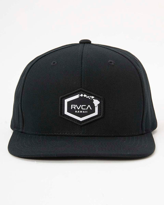 【SALE】RVCA メンズ ISLAND HEX SNAPBACK キャップ BLK 【2024年秋冬モデル】