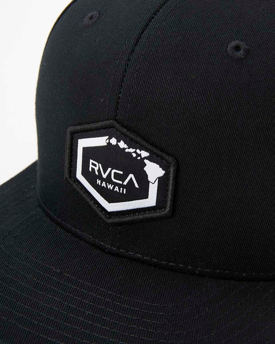 【SALE】RVCA メンズ ISLAND HEX SNAPBACK キャップ BLK 【2024年秋冬モデル】