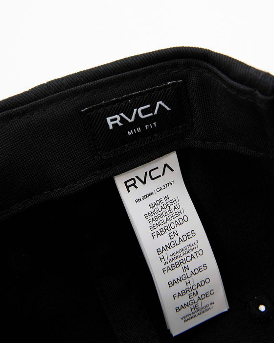 【SALE】RVCA メンズ ISLAND HEX SNAPBACK キャップ BLK 【2024年秋冬モデル】