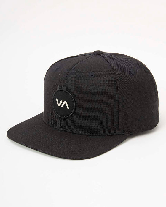 RVCA メンズ VA PATCH SNAPBACK キャップ BLK 【2024年秋冬モデル】