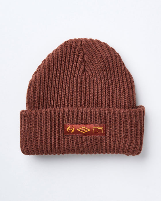 【SALE】RVCA メンズ STACKED BEANIE ビーニー RDE 【2024年秋冬モデル】