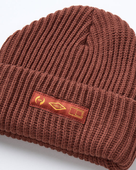 【SALE】RVCA メンズ STACKED BEANIE ビーニー RDE 【2024年秋冬モデル】