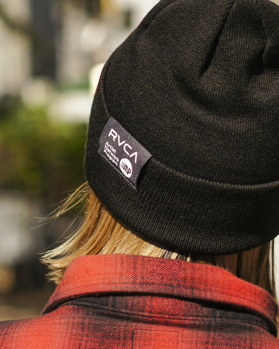 【OUTLET】RVCA メンズ DOUBLE FACE BEANIE ビーニー BLK 【2024年秋冬モデル】