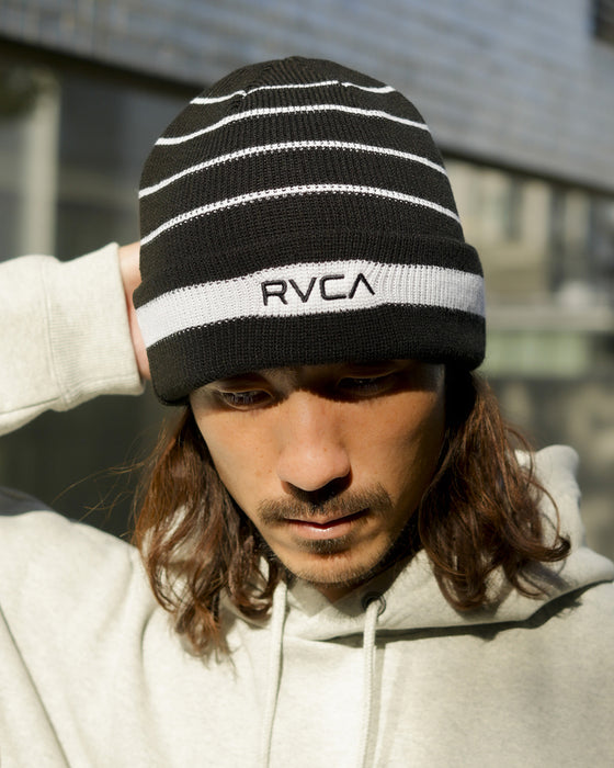 RVCA メンズ REVERSIBLE BEANIE ビーニー BLK 【2024年秋冬モデル】