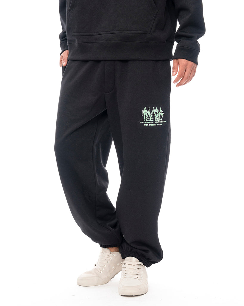 オンライン限定】RVCA メンズ METALURGY SWEAT PANT セットアップボトムス BLKM 【2024年秋冬モデル】