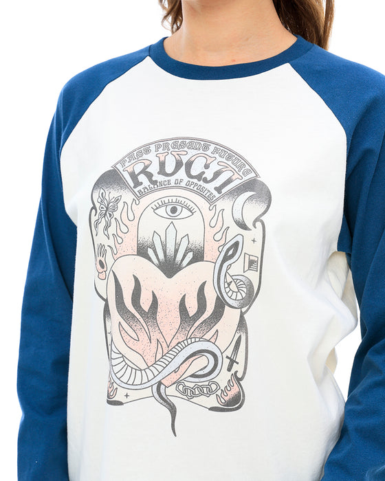 RVCA レディース BURNING RAGLAN LS ロングスリーブＴシャツ 【2024年 